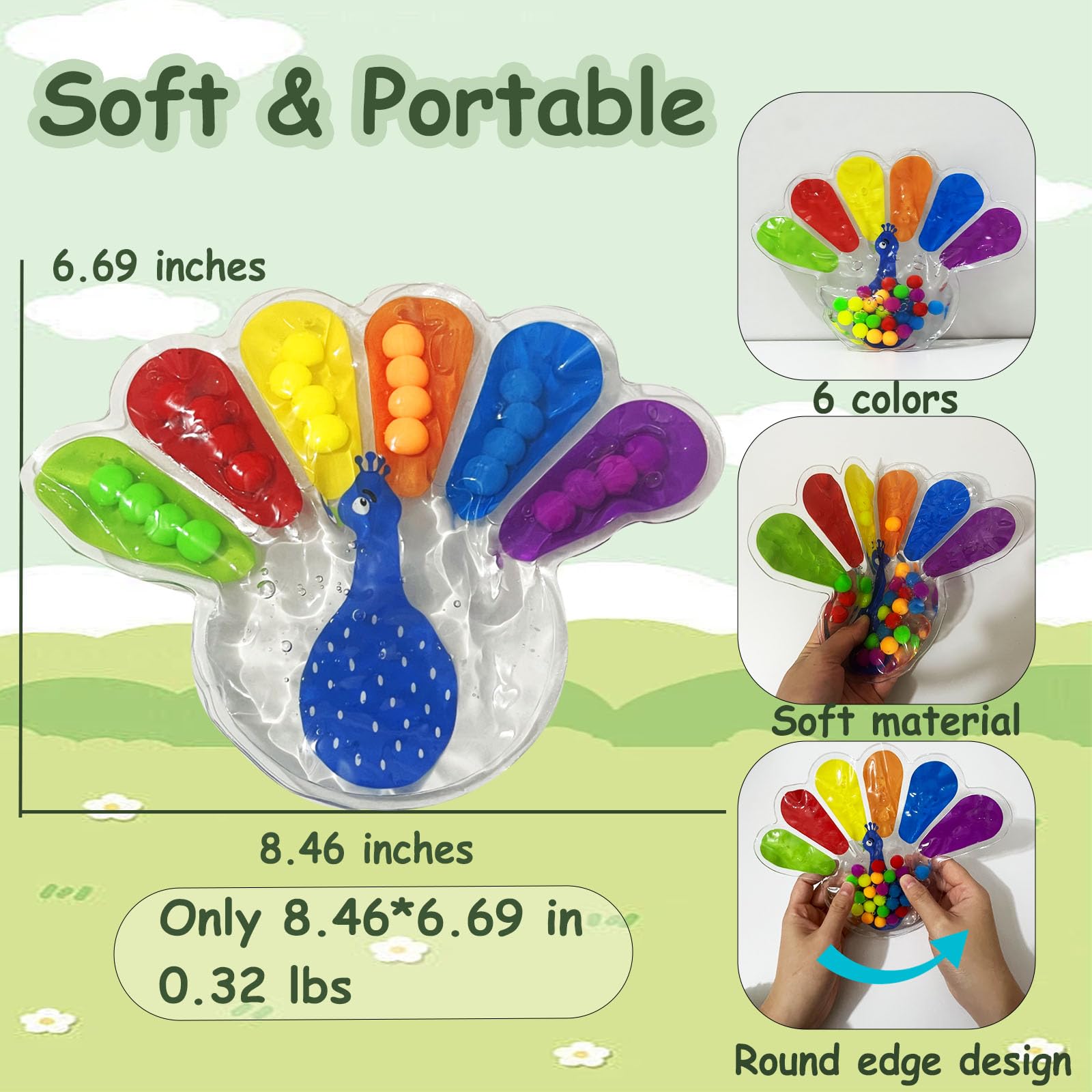 GYsomer Color Sorting Sensory Toys, Fine Motor Skills Toys for Toddlers, Montessori Toys Preschool Learning Activitie, Sensory Activity Toy for Kids 3+ and Adults