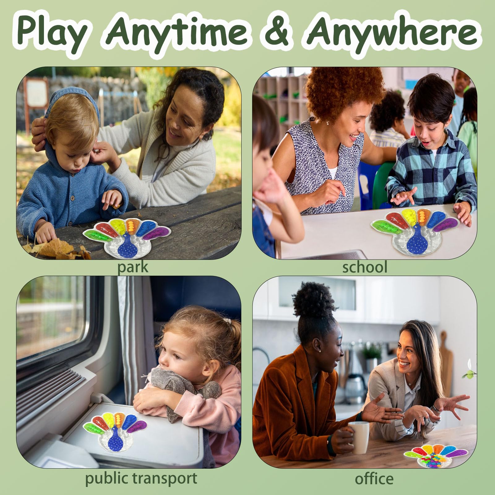 GYsomer Color Sorting Sensory Toys, Fine Motor Skills Toys for Toddlers, Montessori Toys Preschool Learning Activitie, Sensory Activity Toy for Kids 3+ and Adults